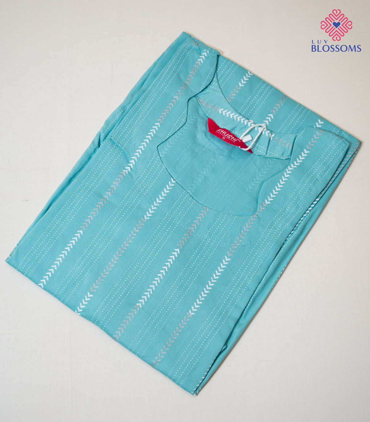 LB1037 Premium Rayon Printed Ladies Kurthi SKY BLUE