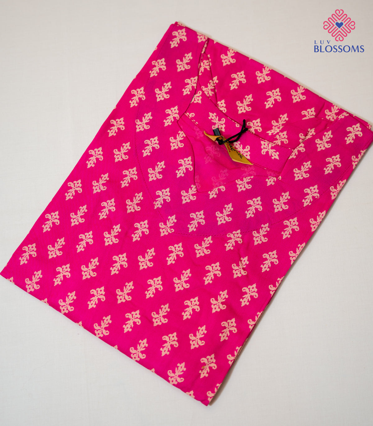 LB1037 Premium Rayon Printed Ladies Kurthi HOT PINK