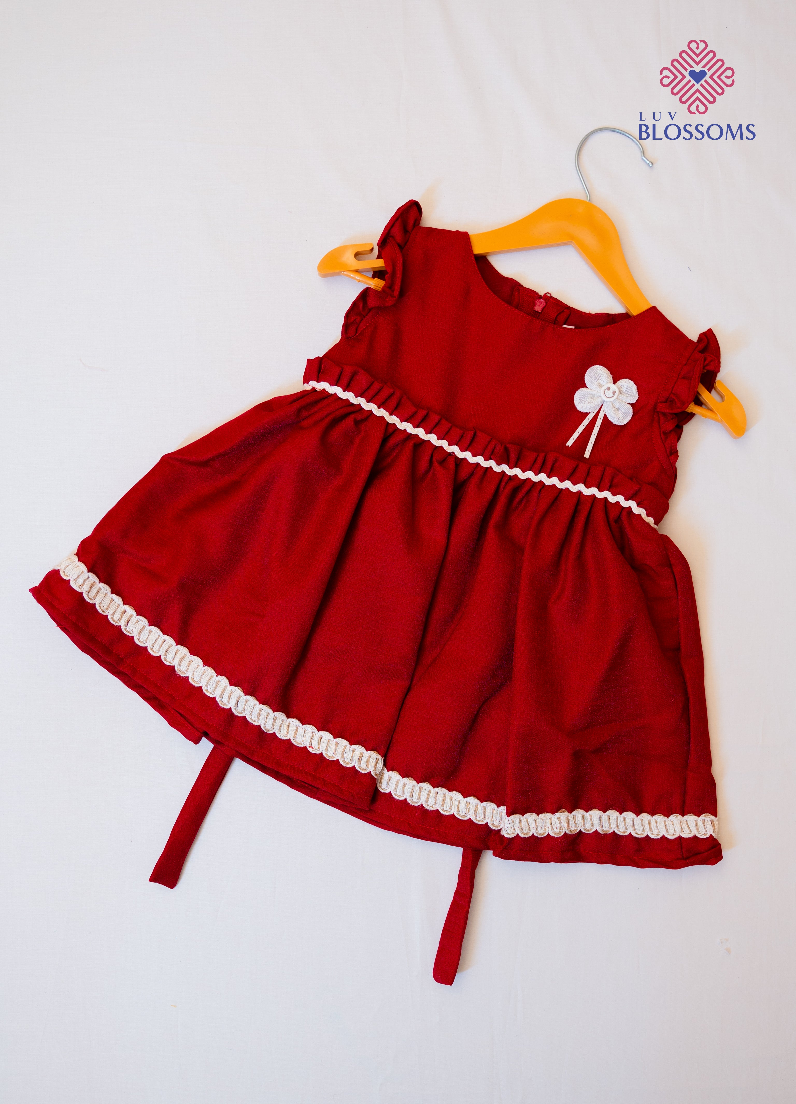 LB1029 Kids Premium Cotton Frock MAROON